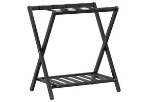 vidaXL Bamboe Bagagerek Zwart - 35% Korting! Zo Goed Als Nieuw!