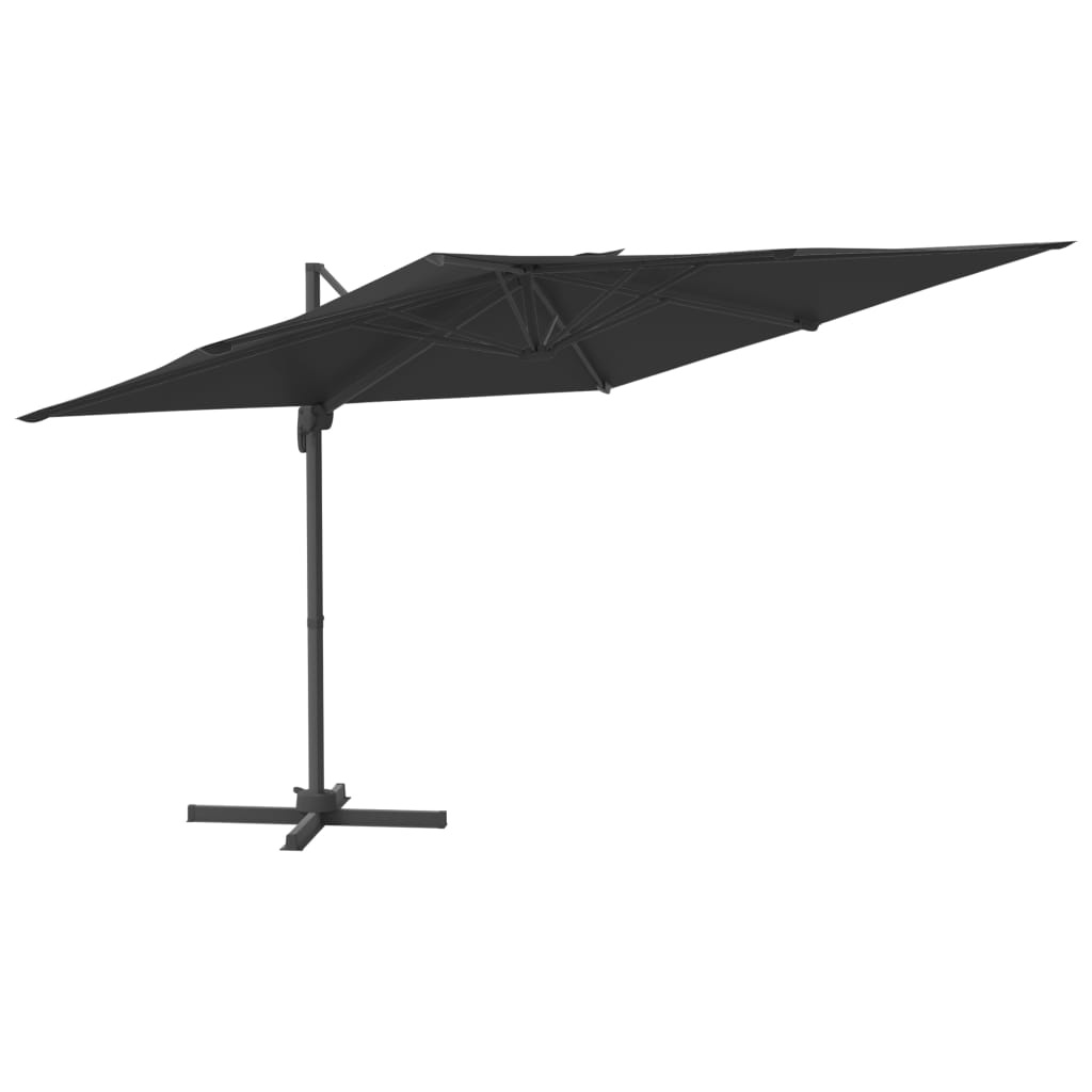 vidaXL Zweefparasol 400x300cm Zwart - 64% Korting! Aluminium Paal