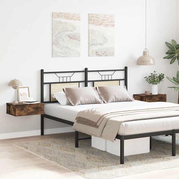 VidaXL Nachtkastjes 2 st. Zwevend 40x30x15cm Gerookt Eiken - 60% Korting!