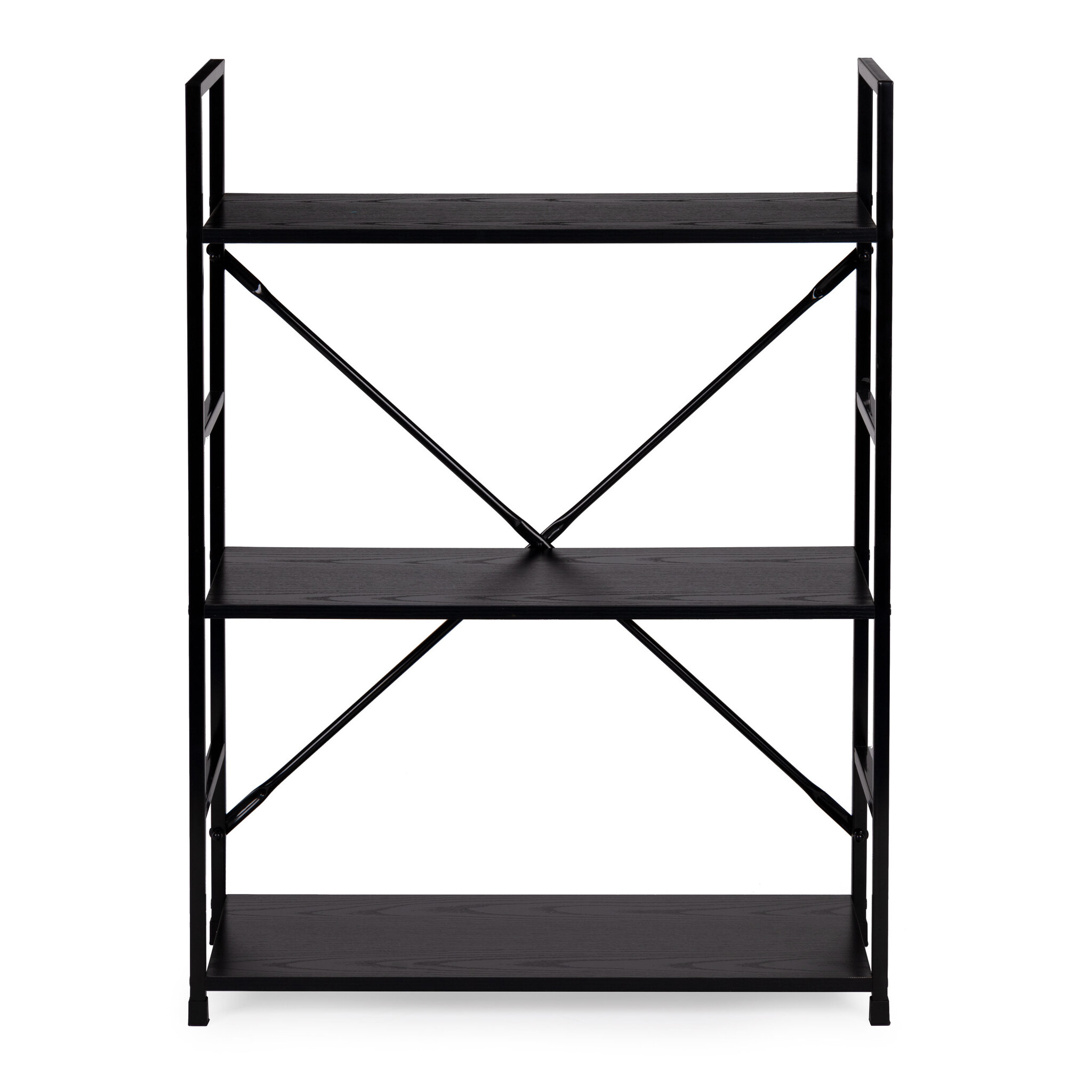 Boekenkast Zwart - 80x59,5 cm - 3 Planken - 40% Korting!