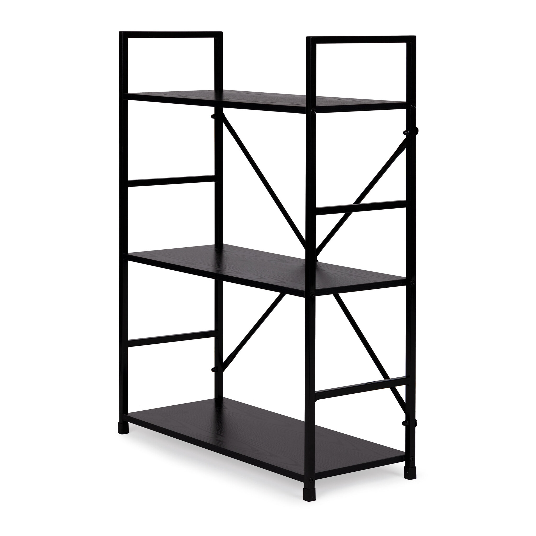 Boekenkast Zwart - 80x59,5 cm - 3 Planken - 40% Korting!