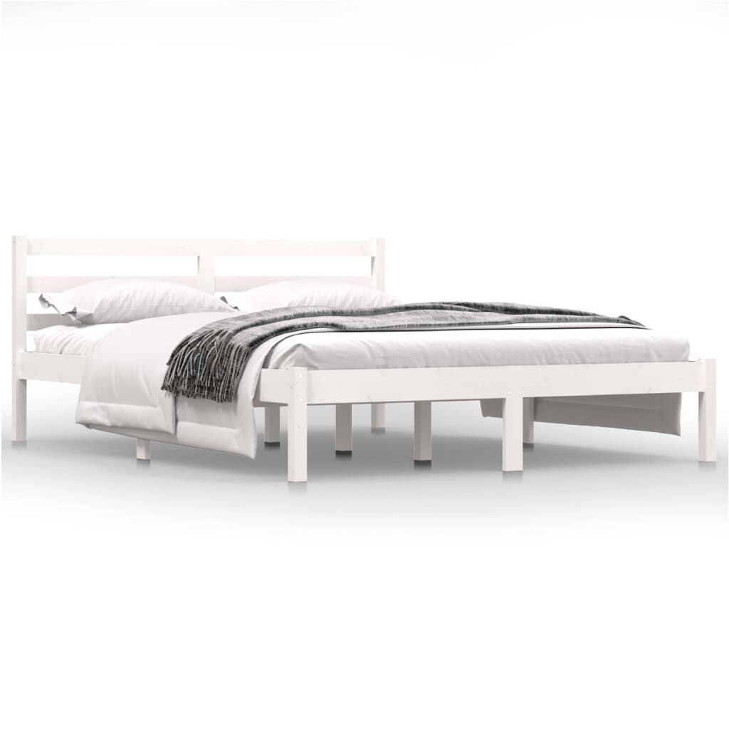 VidaXL Bedframe Grenenhout Wit 140x190 cm | 55% Korting | Licht beschadigd