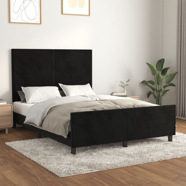VidaXL Bedframe Fluweel Zwart 140x190cm - 68% Korting!