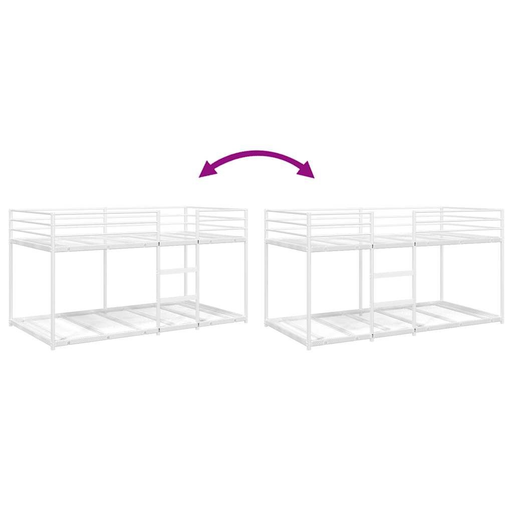 VidaXL Stapelbed Wit 90x200cm Staal | 35% Korting | Nieuwstaat!