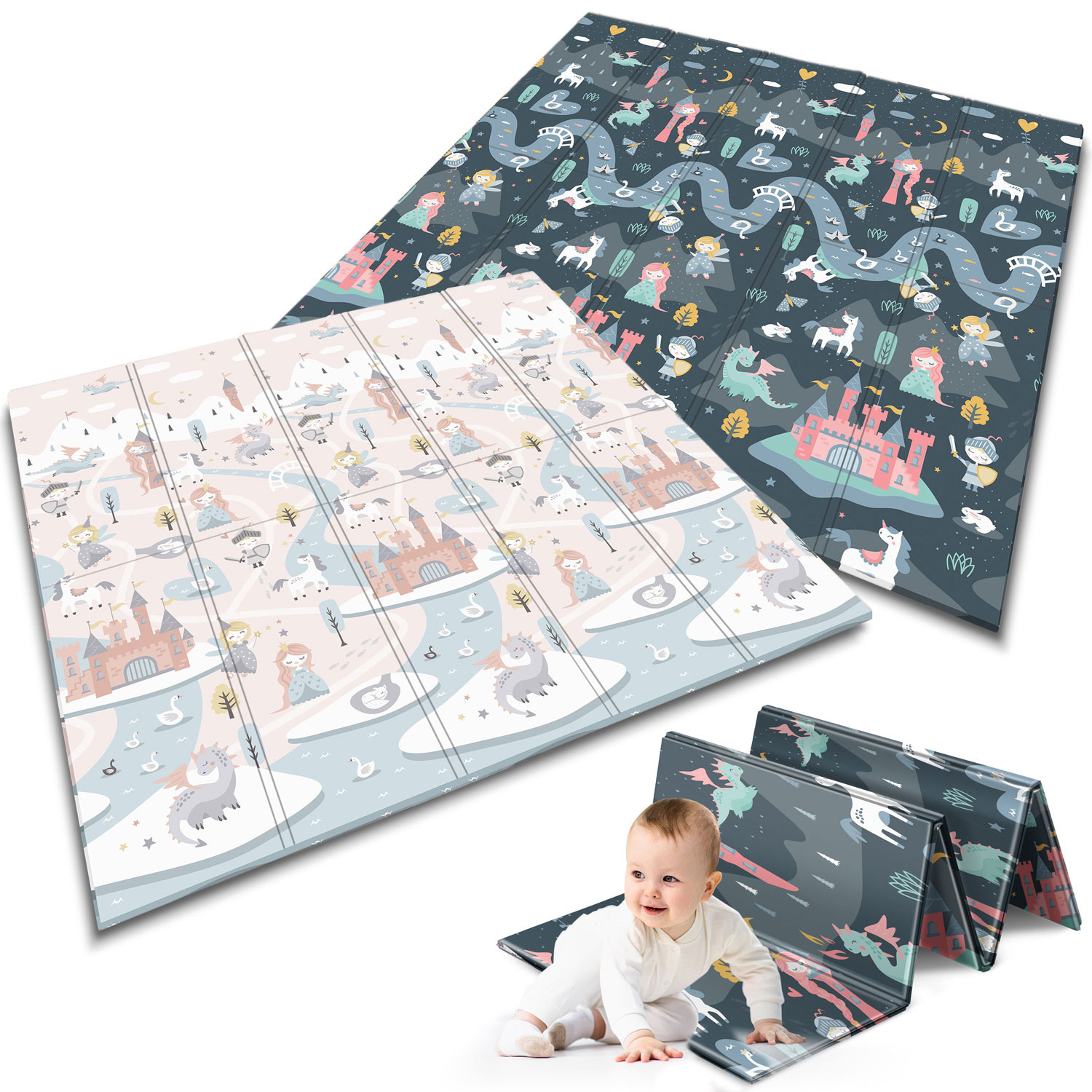 Opvouwbare Speelmat Schuim 200x180cm - 40% Korting! (Retourdeal)