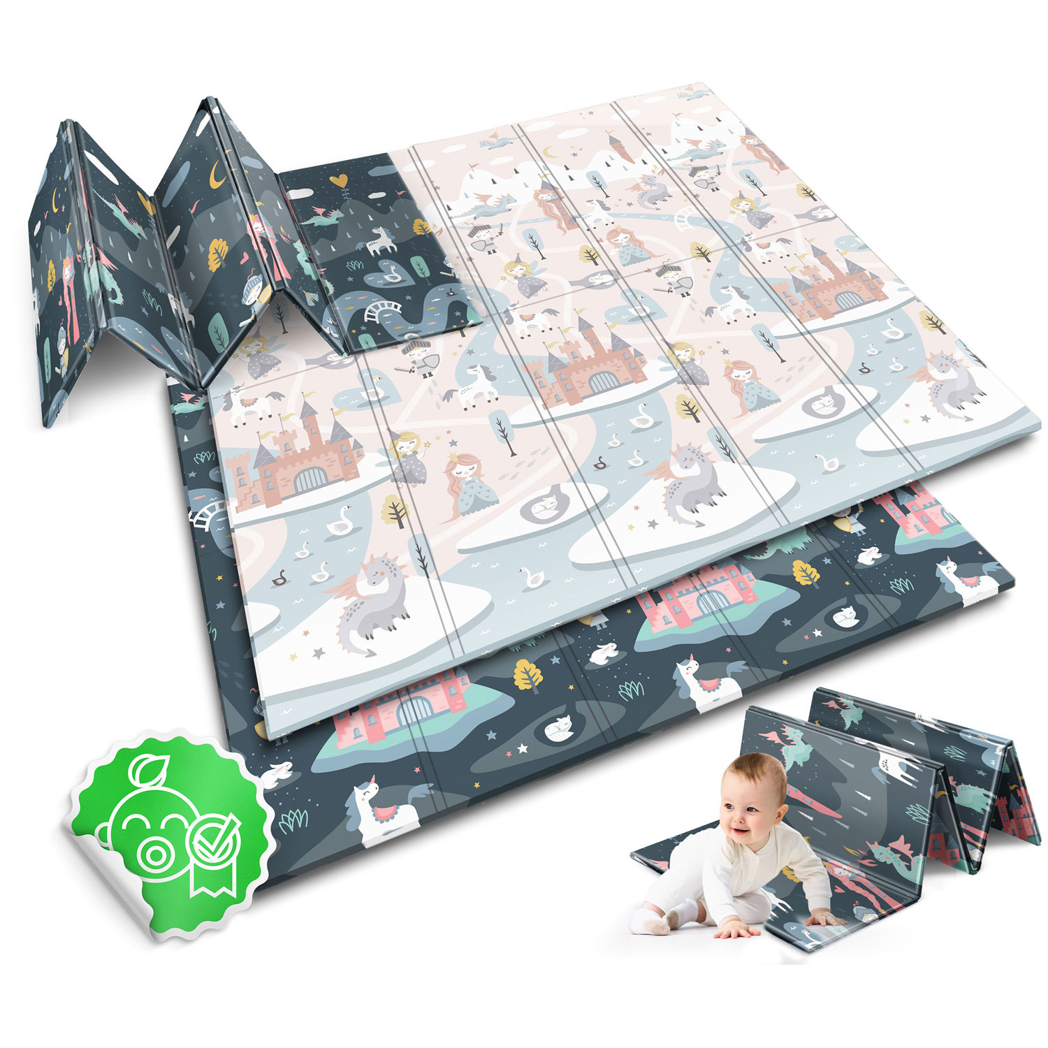 Opvouwbare Speelmat Schuim 200x180cm - 40% Korting! (Retourdeal)