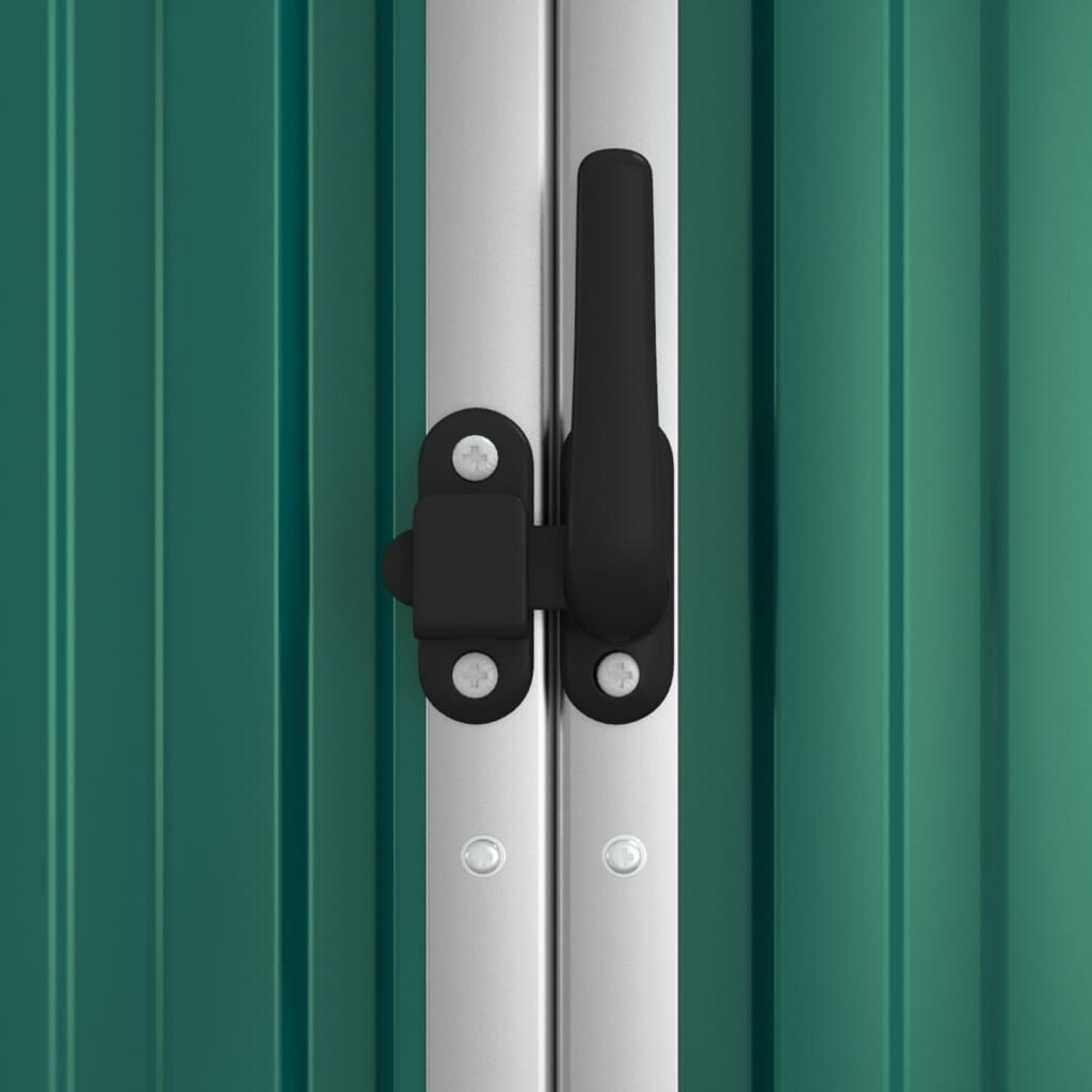 VidaXL Tuinschuur Groen - 55% Korting! Gegalvaniseerd Staal (161x89x161 cm)