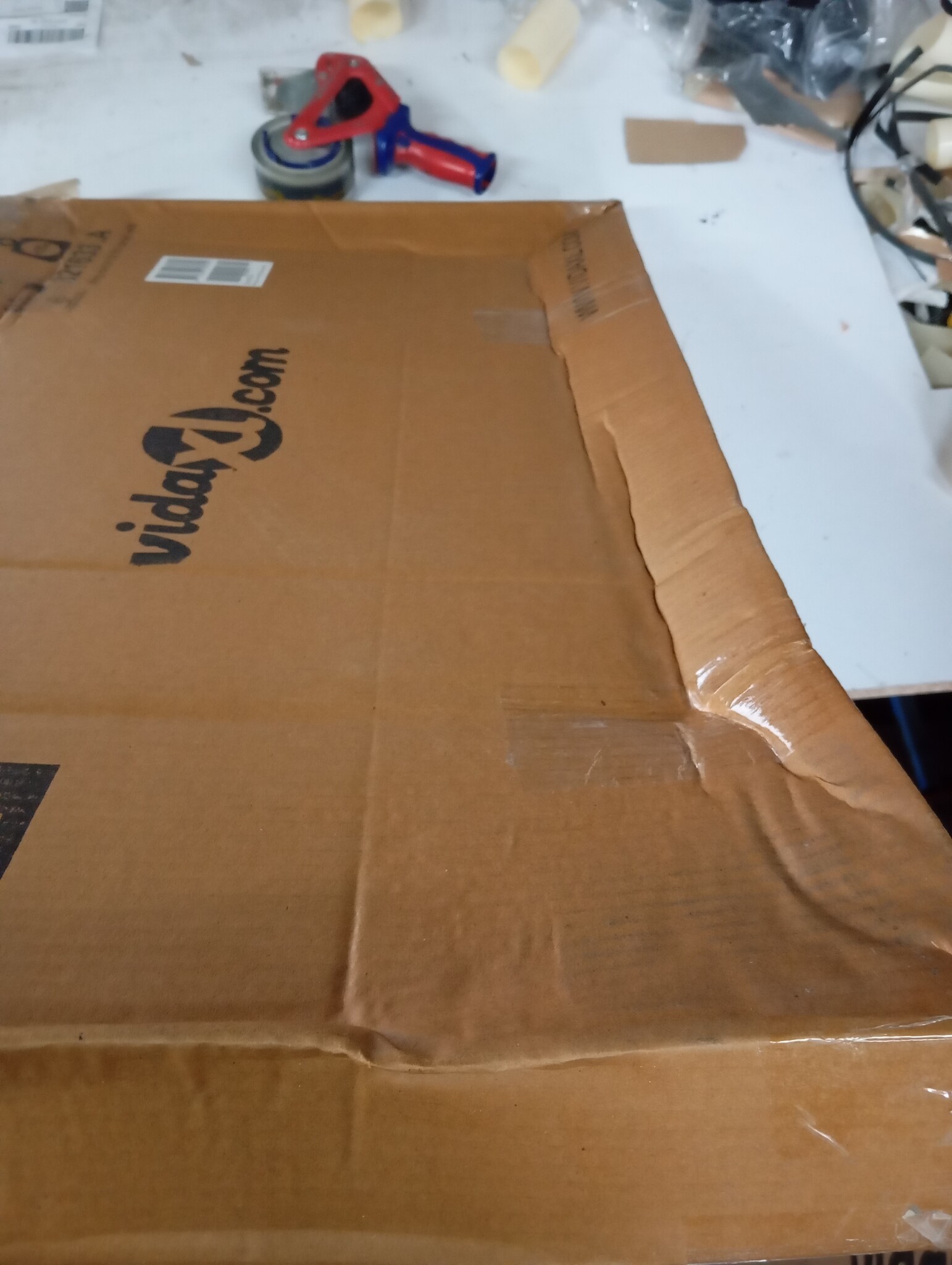 vidaXL Spiegel 80x50 cm massief mangohout wit