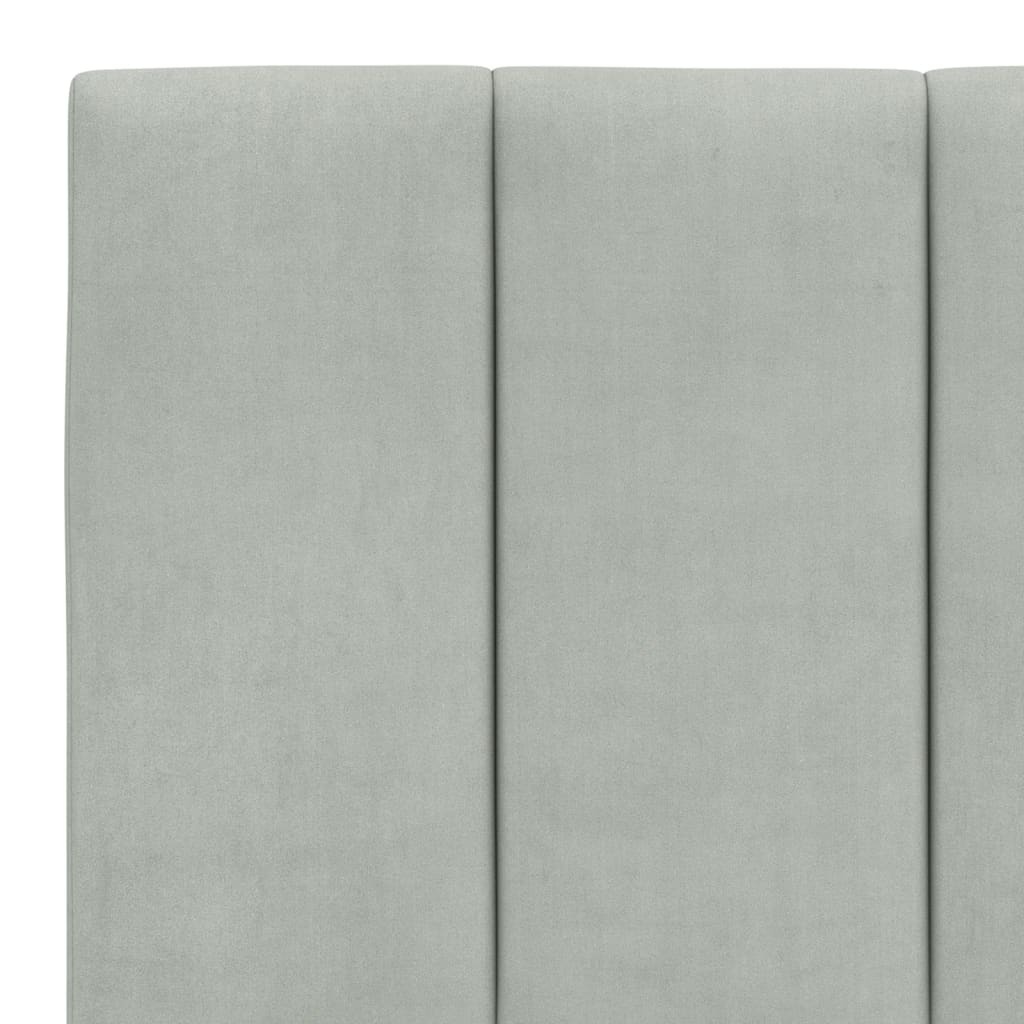 vidaXL Hoofdbordkussen "Hanko" 200 cm velvet lichtgrijs