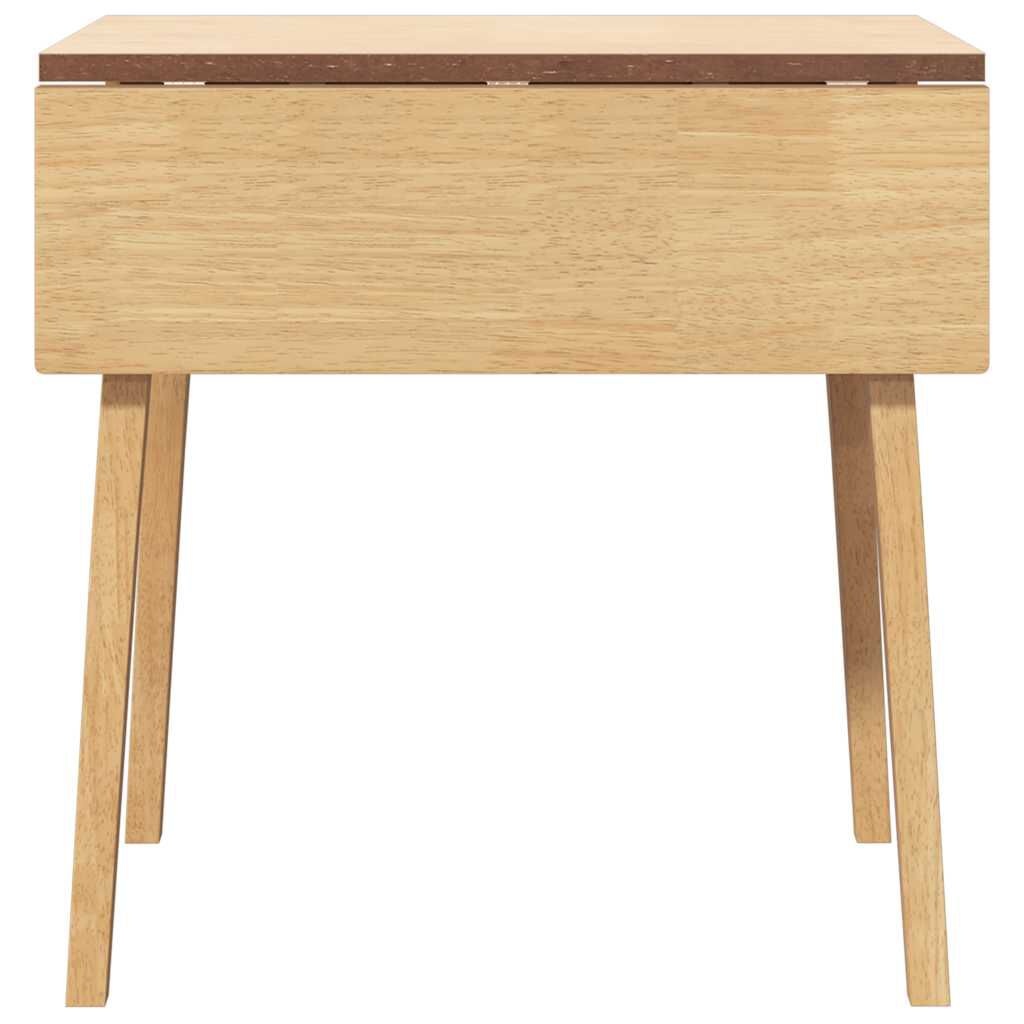vidaXL Eettafel massief hout naturel rubber