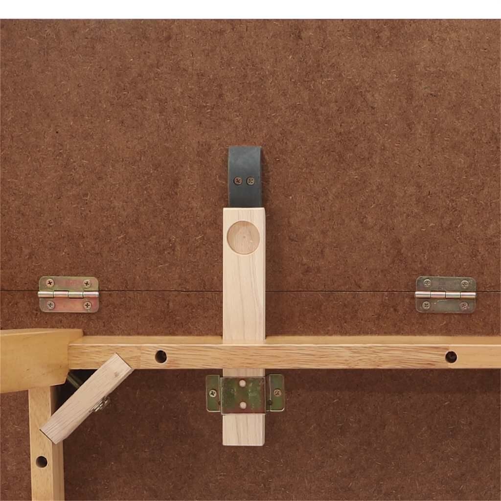 vidaXL Eettafel massief hout naturel rubber