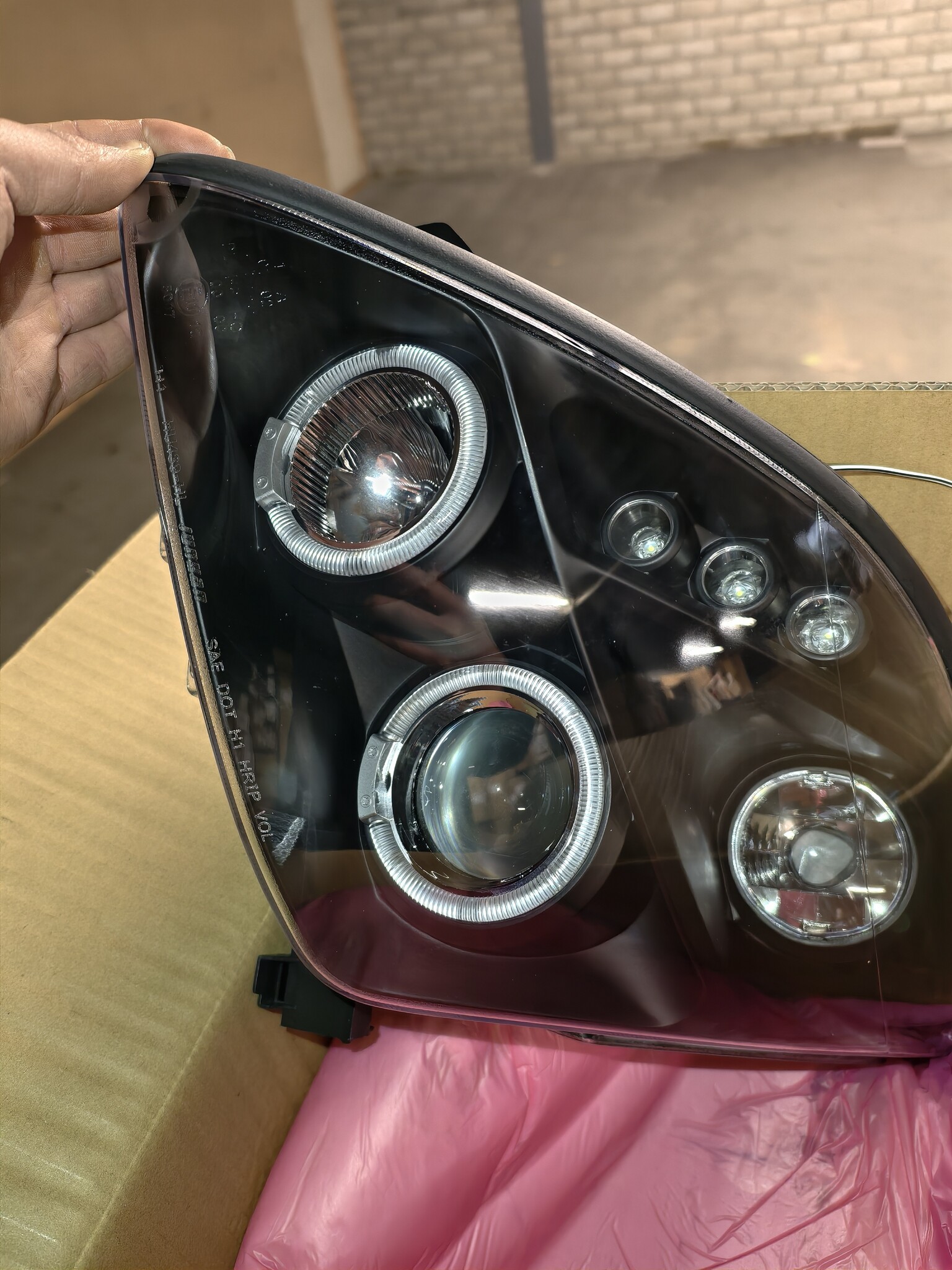 Koplampen dual halo rims SUZUKI SWIFT 05 05-10 ANGEL EYES ZWART