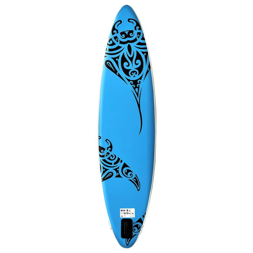 vidaXL Stand Up Paddleboardset opblaasbaar 320x76x15 cm blauw