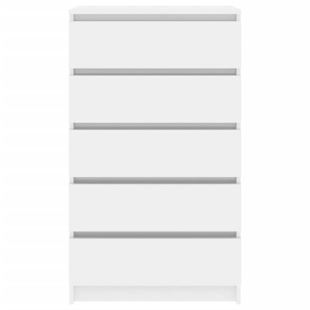 vidaXL Ladekast 60x36x103 cm bewerkt hout hoogglans wit