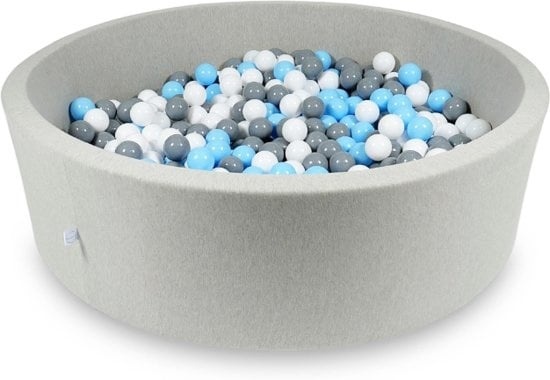 Ballenbak XXL 700 ballen 130 x 40 cm ballenbad rond grijs