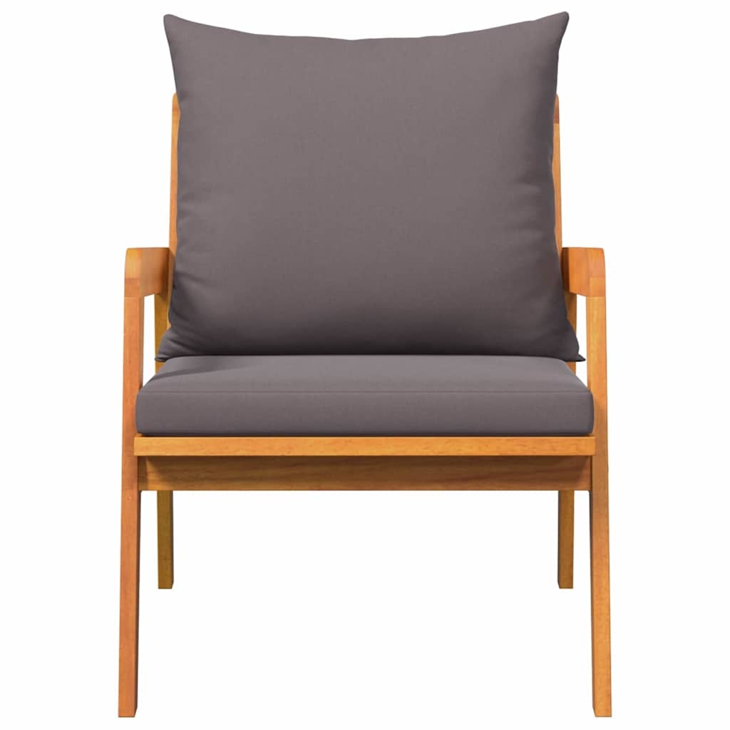 vidaXL Tuinstoel met kussen 2 pcs Bruin Massief acaciahout