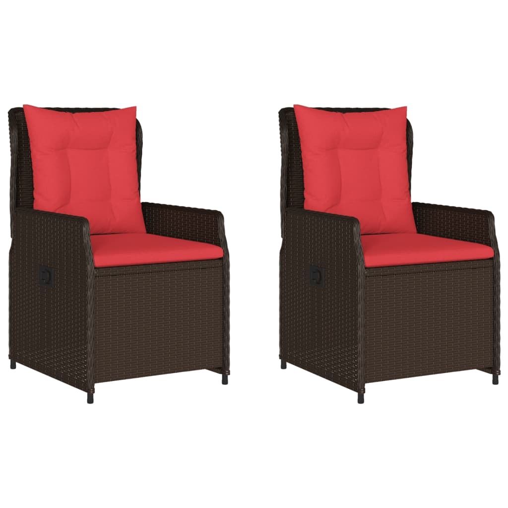 VidaXL Liggende Tuinstoelen 2 stuks Bruin Polyrotan - 53% Korting!