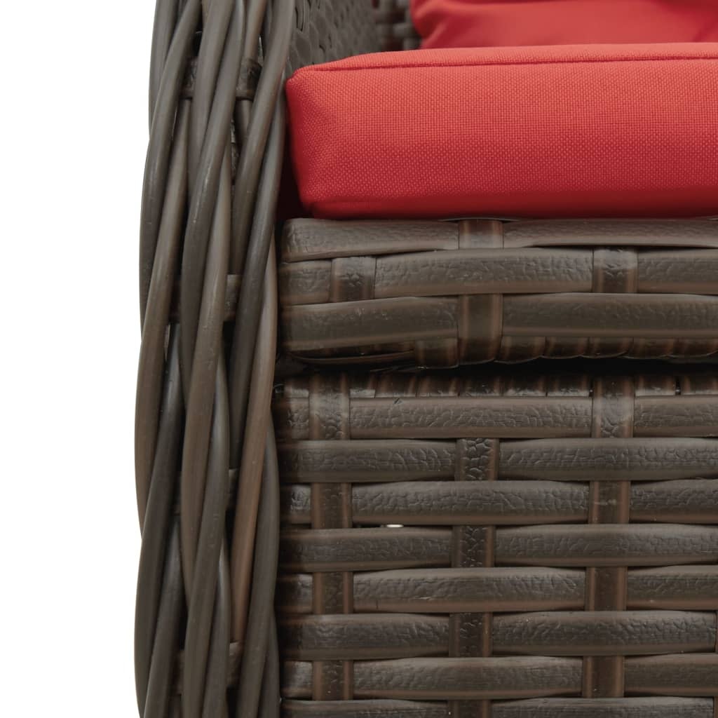 VidaXL Liggende Tuinstoelen 2 stuks Bruin Polyrotan - 53% Korting!