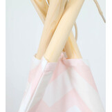 Tipi Tent Speeltent Roze Zigzag met Vloermat & Kussens | 46% Korting!