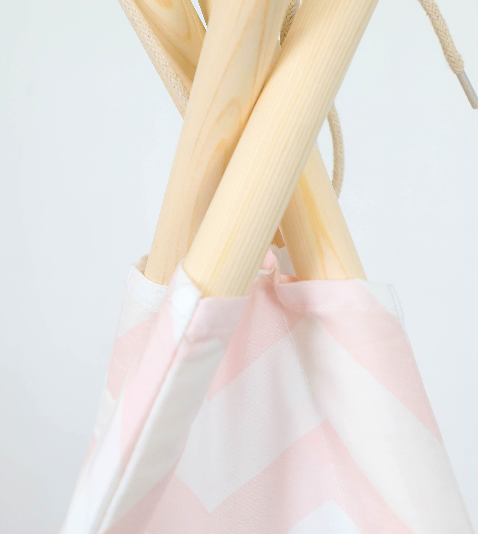 Tipi Tent Speeltent Roze Zigzag met Vloermat & Kussens | 46% Korting!