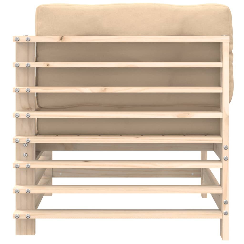 VidaXL Hoekbank Grenenhout met Kussens - 56% Korting!