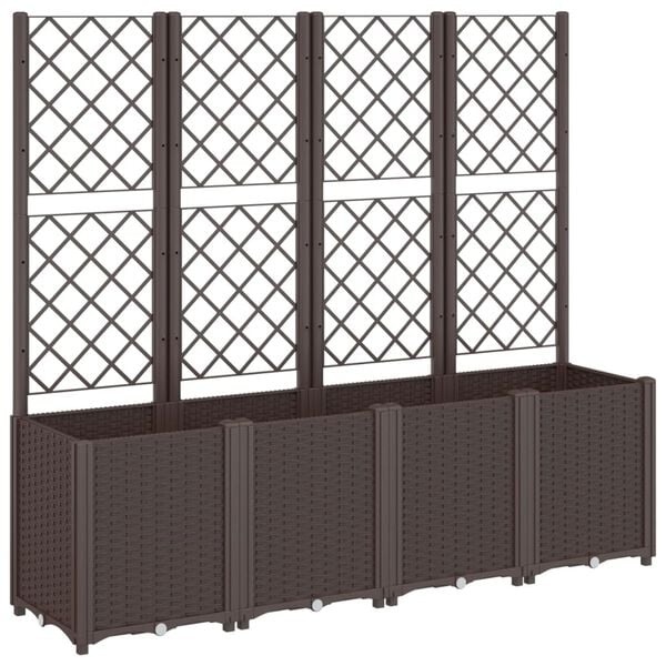 VidaXL Plantenbak met Latwerk - Bruin - 160x40x140 cm - 56% Korting!