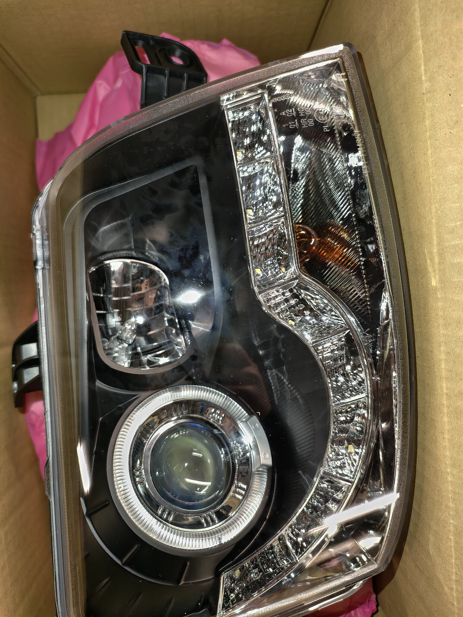 Koplampen FIAT PANDA 03-12 Zwart met LED-parkeerlicht (55% Korting!)