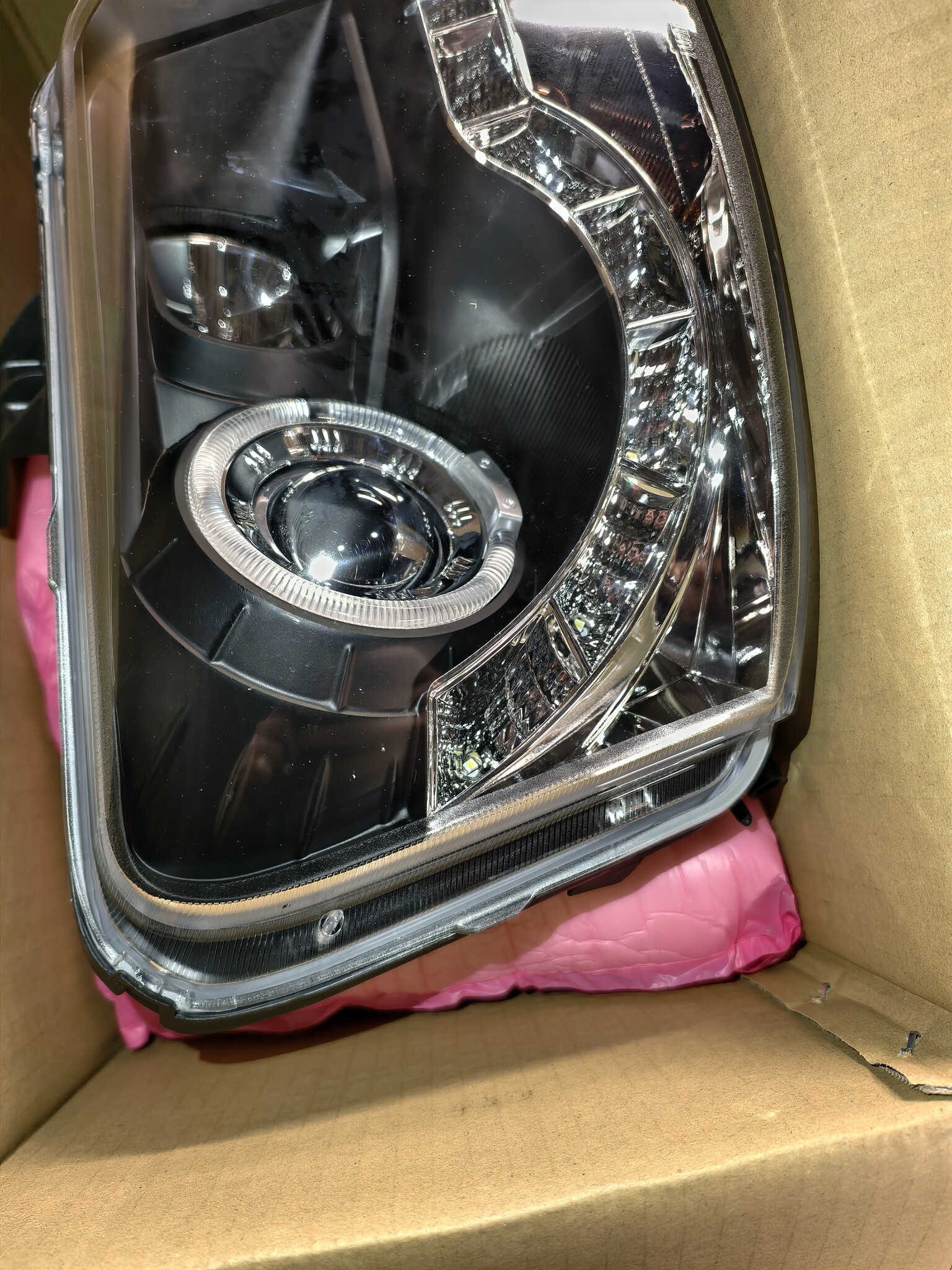 Koplampen FIAT PANDA 03-12 Zwart met LED-parkeerlicht (55% Korting!)