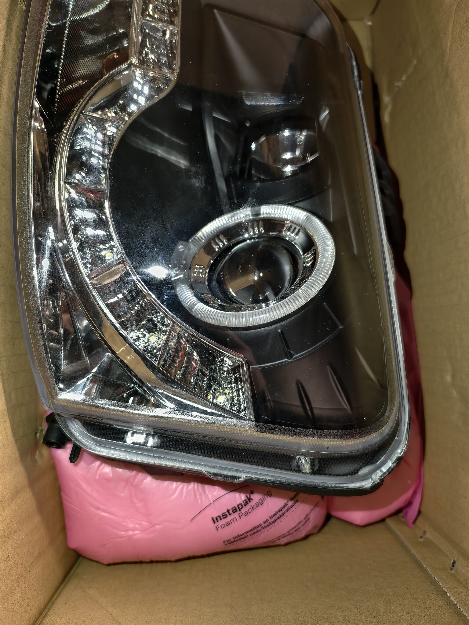 Koplampen FIAT PANDA 03-12 Zwart met LED-parkeerlicht (55% Korting!)