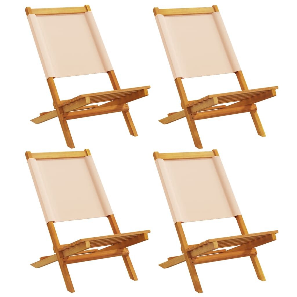 VidaXL Tuinstoelen Set (2) Massief Acaciahout Beige - 77% Korting!