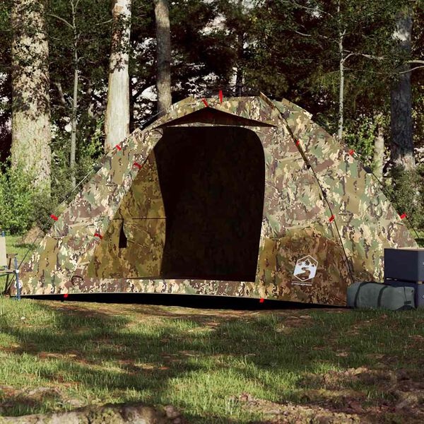 VidaXL 4-Persoons Camouflage Tent - 40% Korting! Snelopzetbaar!