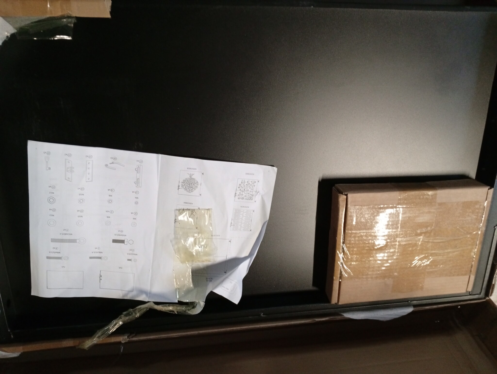 vidaXL Tuinpoort Zwart 105x100cm - 55% Korting!