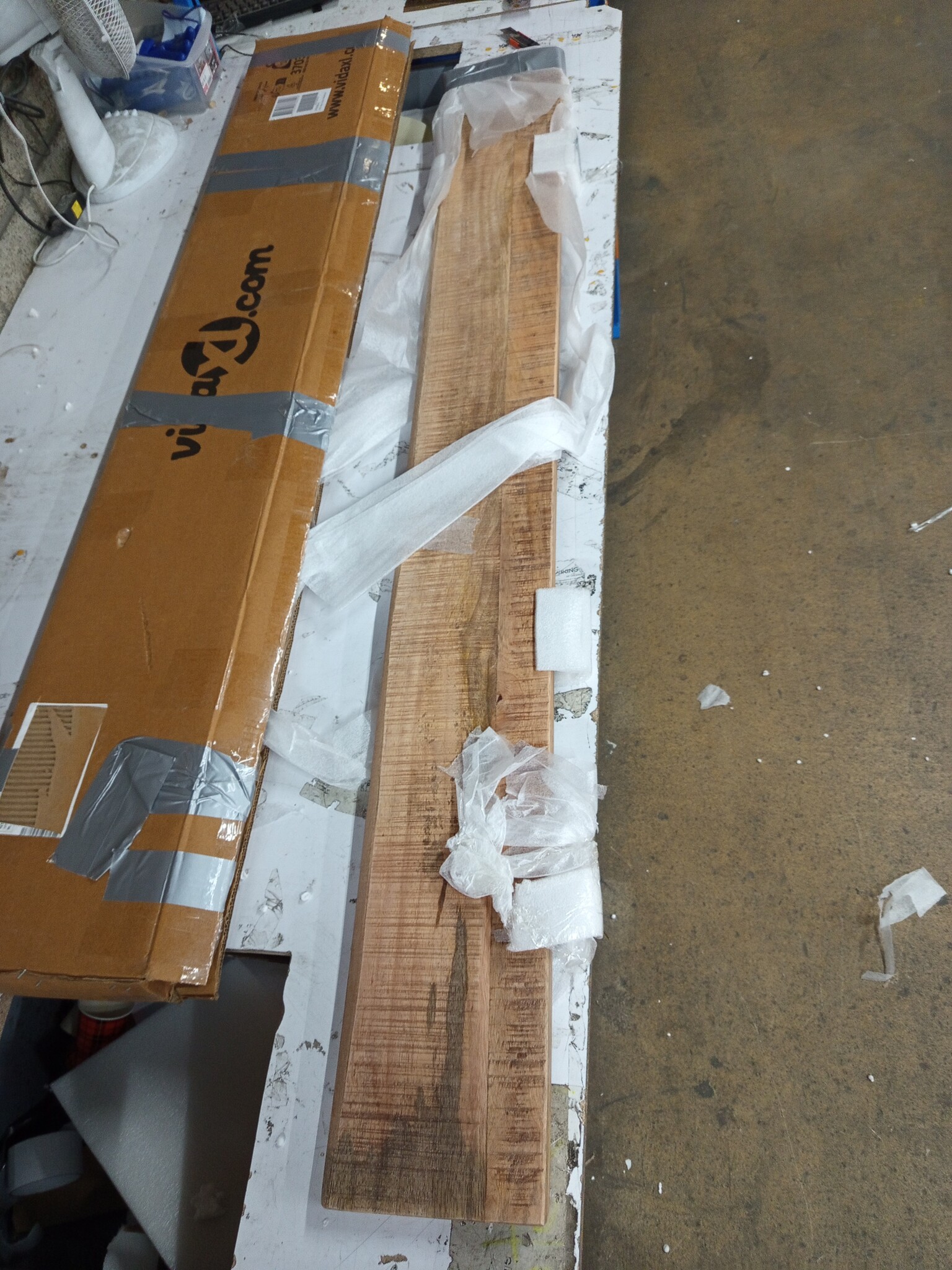 VidaXL Tafelblad Mangohout 160x20cm - 55% Korting! Natuurlijke Rand