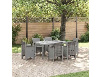 VidaXL Tuinstafel Lichtgrijs Poly Rattan - 40% Korting!