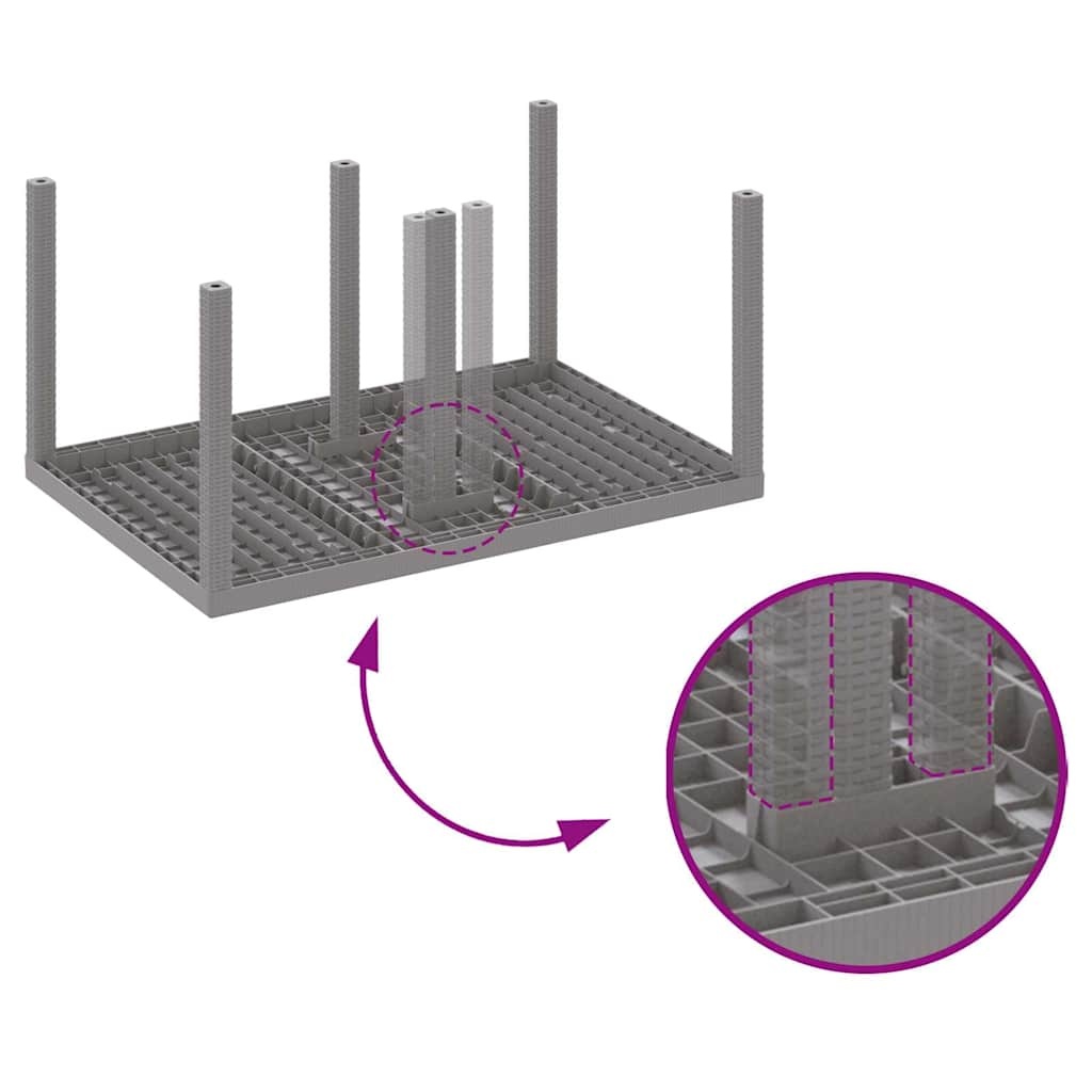 VidaXL Tuinstafel Lichtgrijs Poly Rattan - 40% Korting!