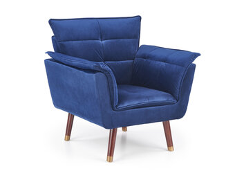 REZZO Fauteuil - Marine Stof - Modern Design - 65% Korting!