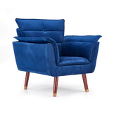 REZZO Fauteuil - Marine Stof - Modern Design - 65% Korting!