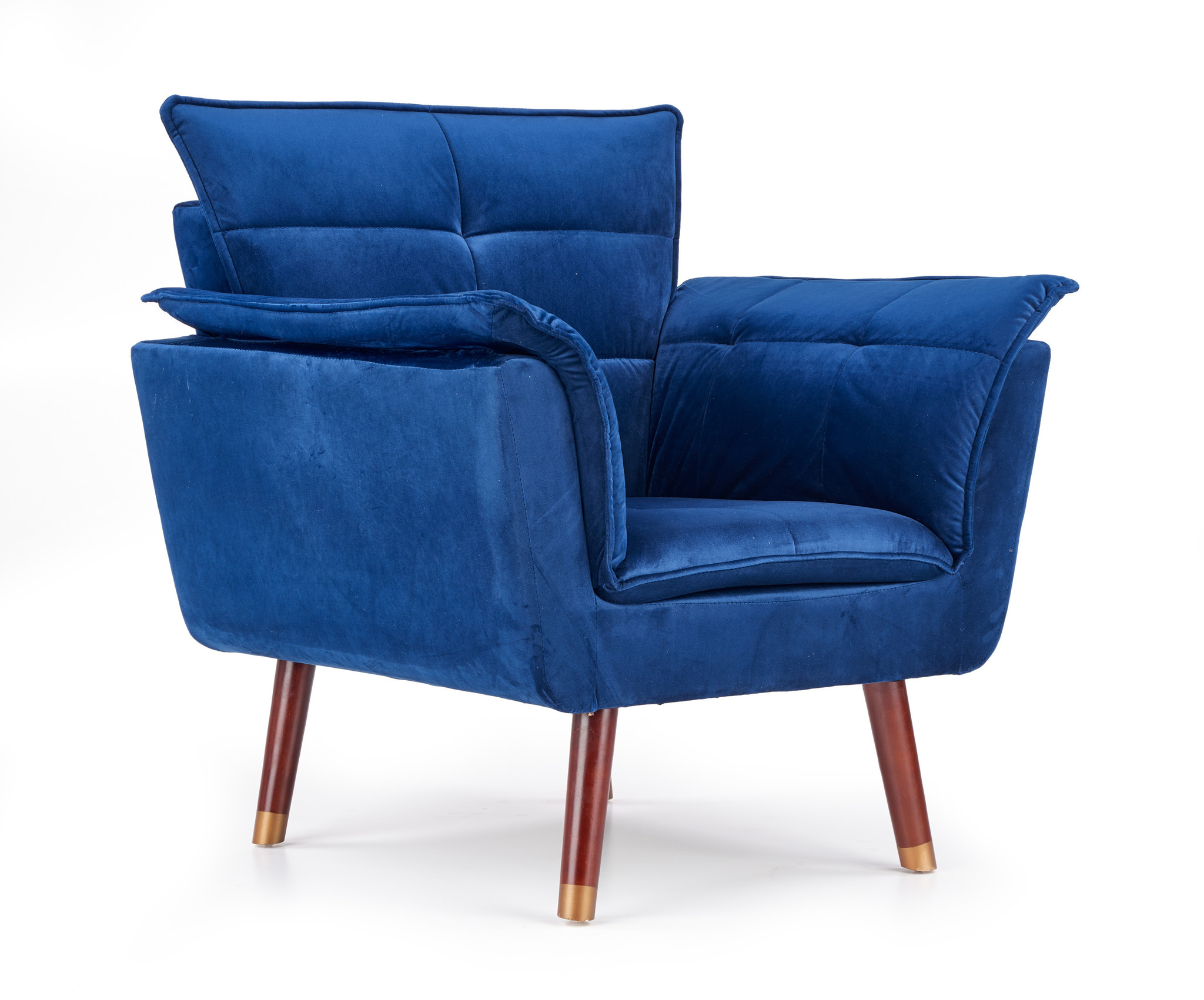 REZZO Fauteuil - Marine Stof - Modern Design - 65% Korting!