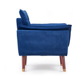 REZZO Fauteuil - Marine Stof - Modern Design - 65% Korting!