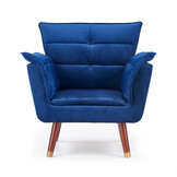 REZZO Fauteuil - Marine Stof - Modern Design - 65% Korting!