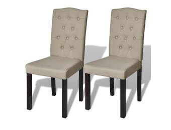 VidaXL Eetkamerstoelen Stof Camel - 2 Stuks - 87% Korting!