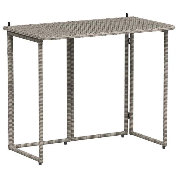 VidaXL Inklapbare Tuintafel Poly Rattan Grijs (51% Korting!)