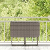 VidaXL Inklapbare Tuintafel Poly Rattan Grijs (51% Korting!)
