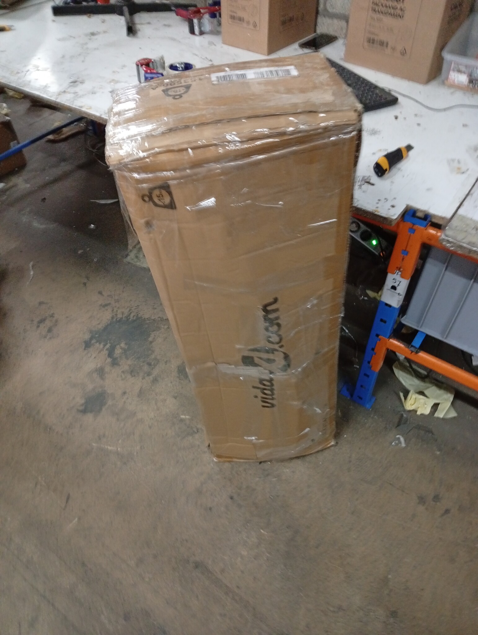 VidaXL Luifel Handmatig Uitschuifbaar LED 250cm Geel/Blauw - 67% Korting!