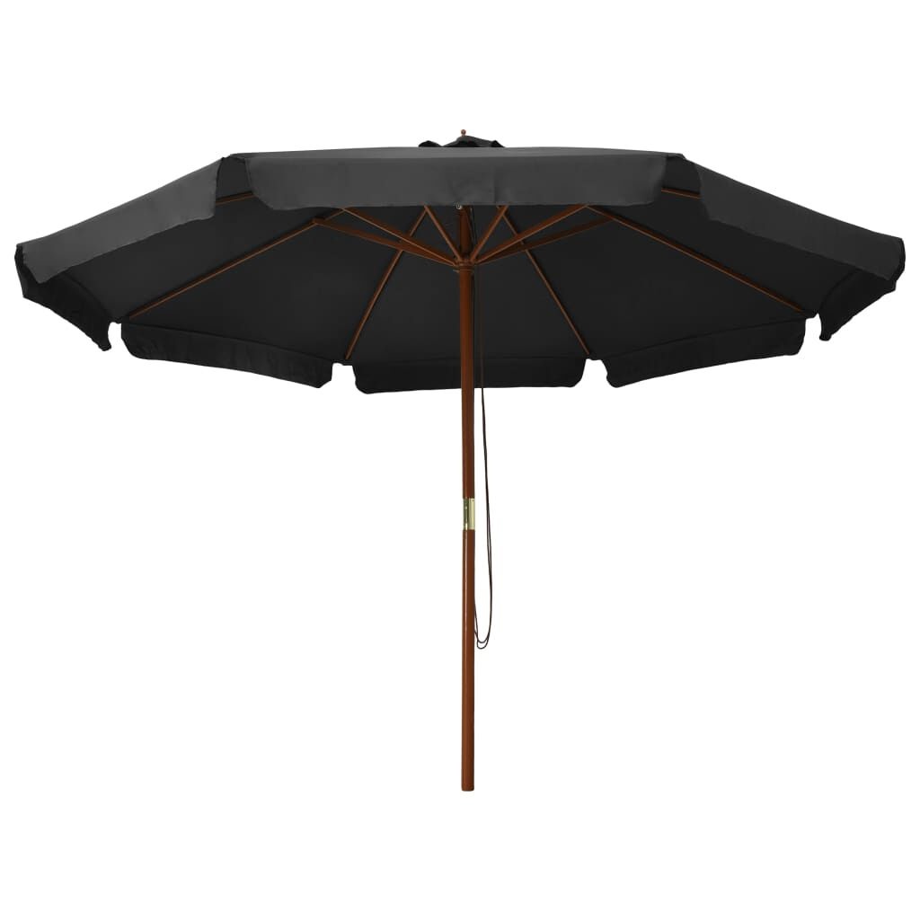 VidaXL Parasol Hout 330cm Antraciet - 61% Korting! Exclusief bij Retoertje