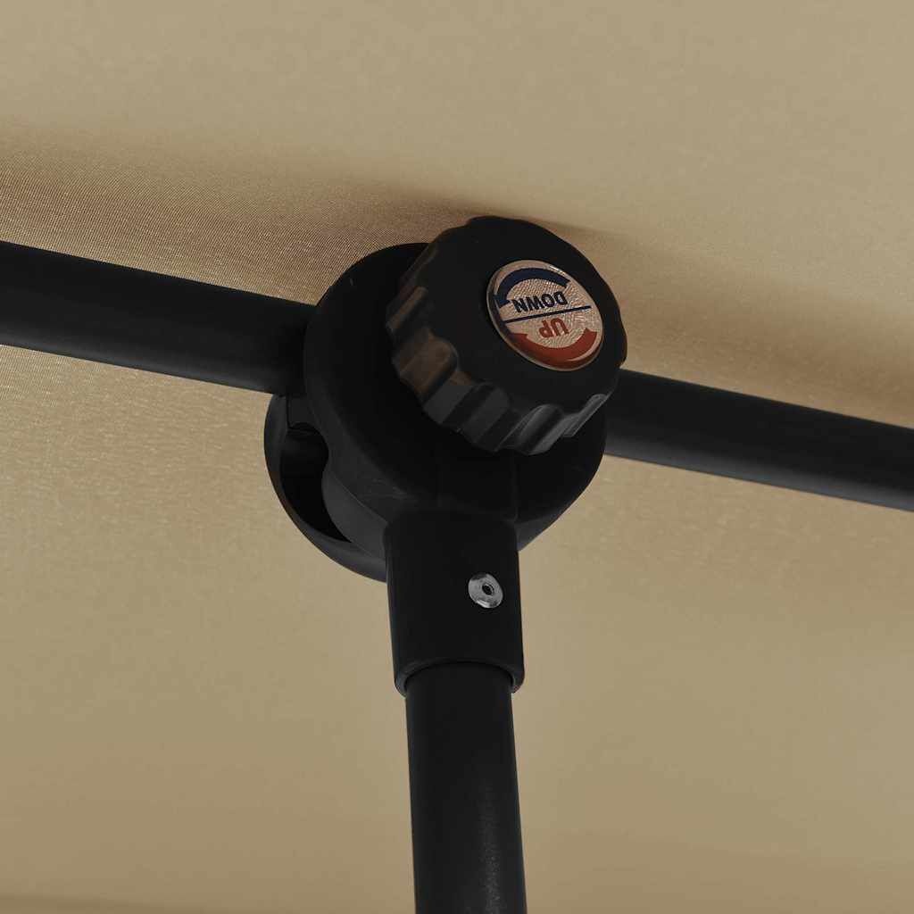 VidaXL Parasol Taupe - 61% Korting! Aluminium Paal 2x1,5m