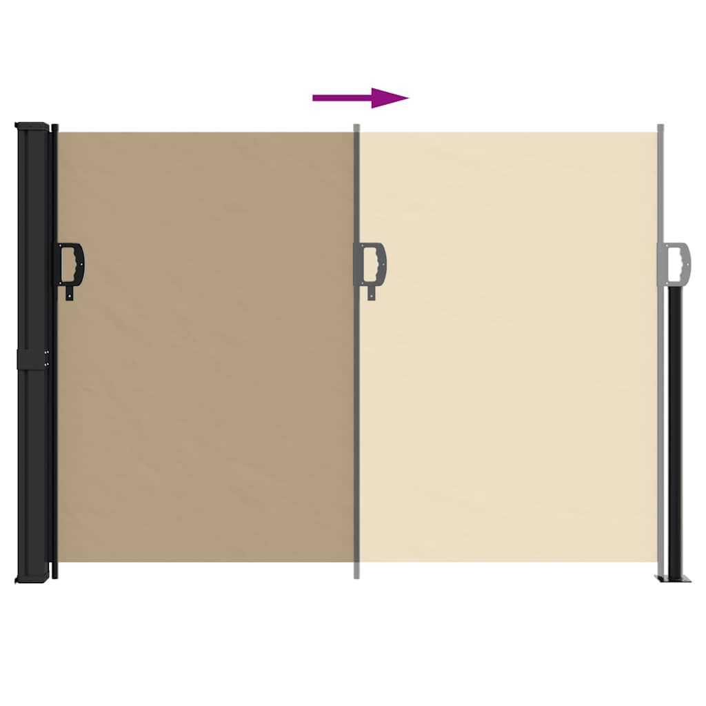 vidaXL Uittrekbaar Windscherm 140x500cm Beige - 60% Korting!