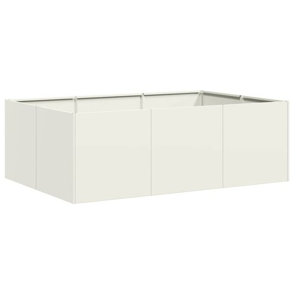 VidaXL Plantenbak Staal Wit 120x80x40 cm | 40% Korting | Bijna Nieuw!