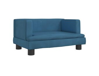 Retourtje! VidaXL Kinderbank Fluweel Blauw - 40% Korting - Zo Goed Als Nieuw!