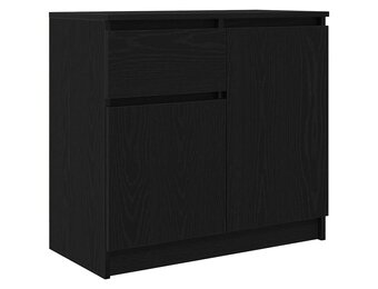 vidaXL Dressoir Zwart Eiken 71x35x65cm - 40% Korting! Op = Op!
